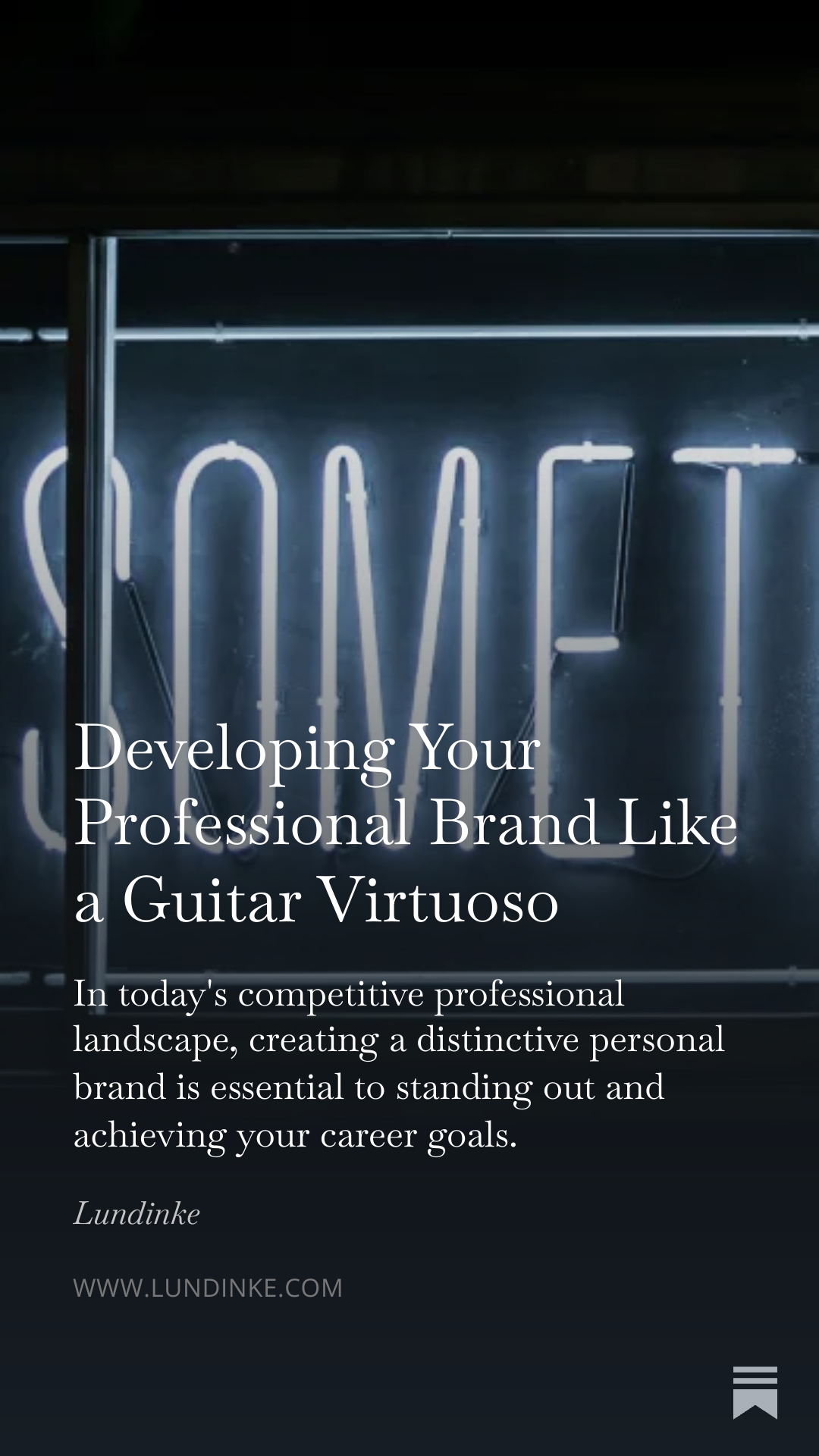 Developing your personal brand