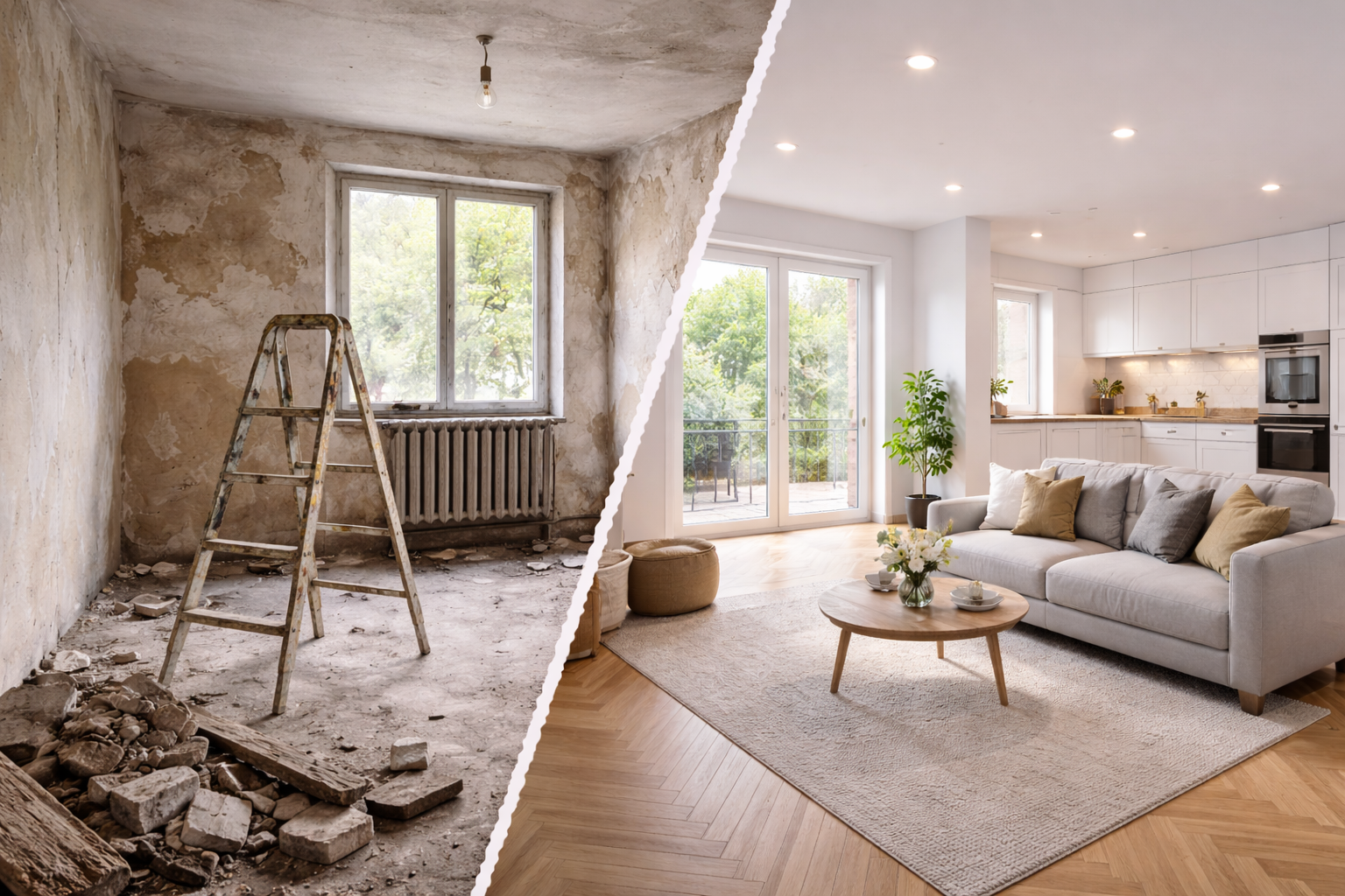 Komplettsanierte Wohnung in Leipzig mit neuem Boden