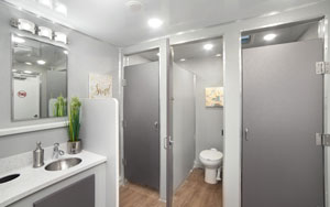 Restroom Trailer Interior Commercial Gray