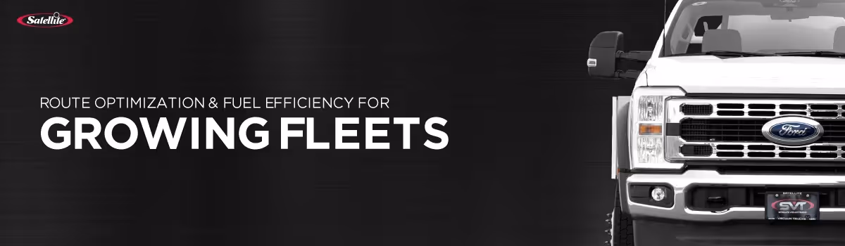 Portable sanitation service truck representing route optimization, fuel efficiency, and fleet management strategies for growing portable restroom service fleets.