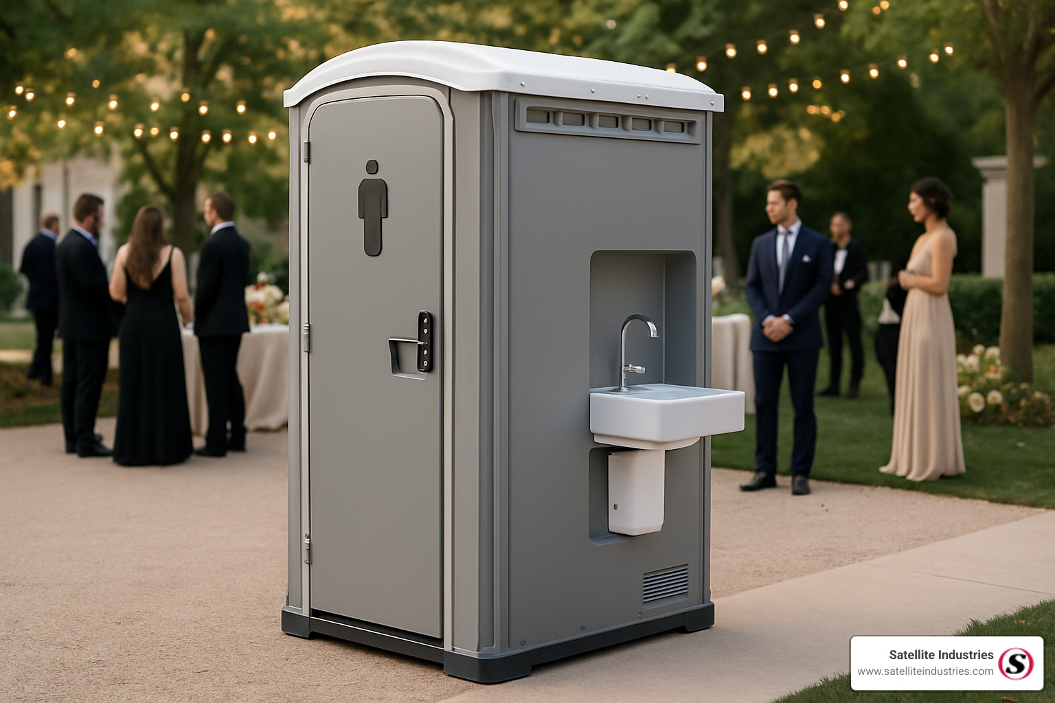 portable restroom with sink at upscale event - portable restroom with sink