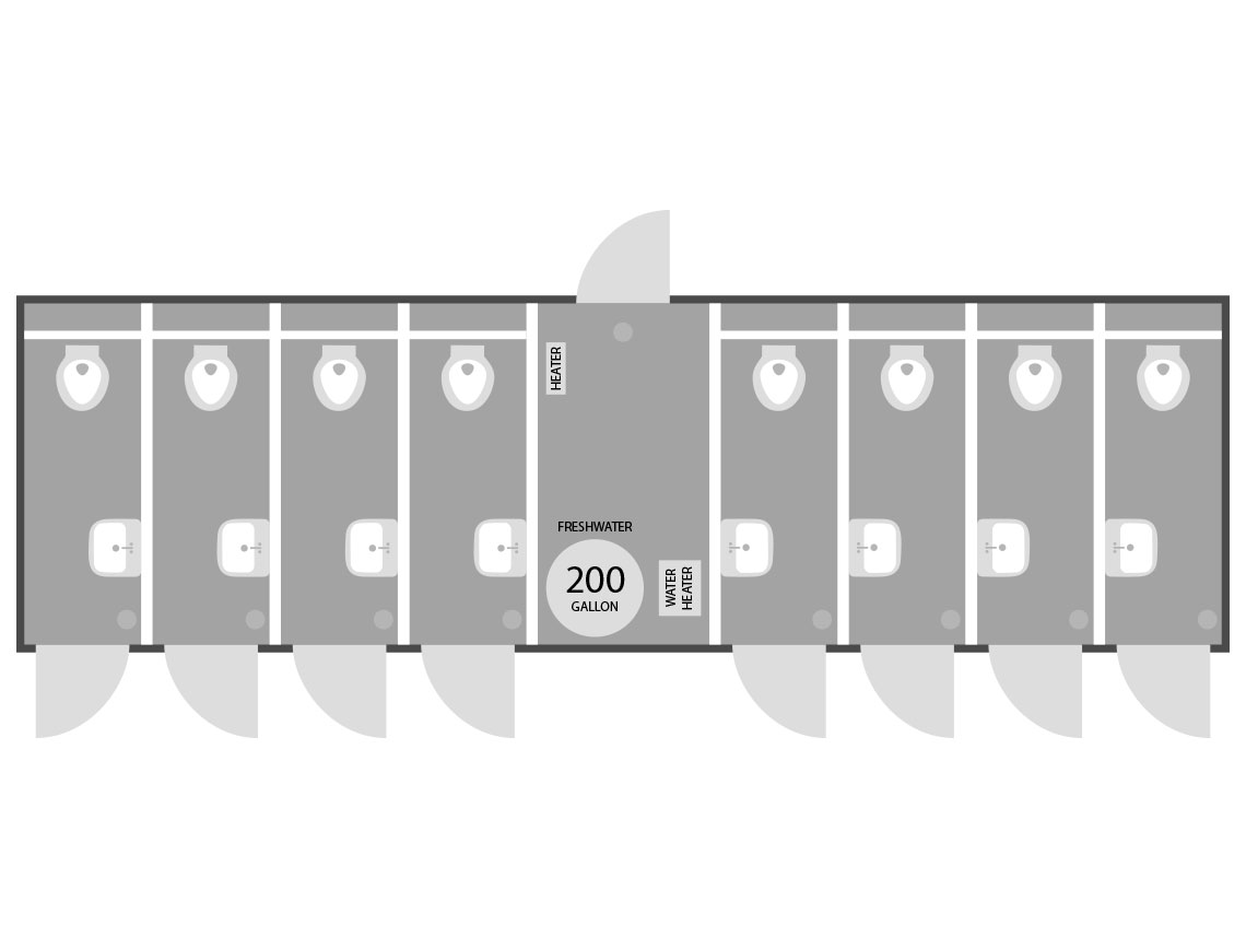 a restroom trailer floor plan diagram - Restroom trailer for sale