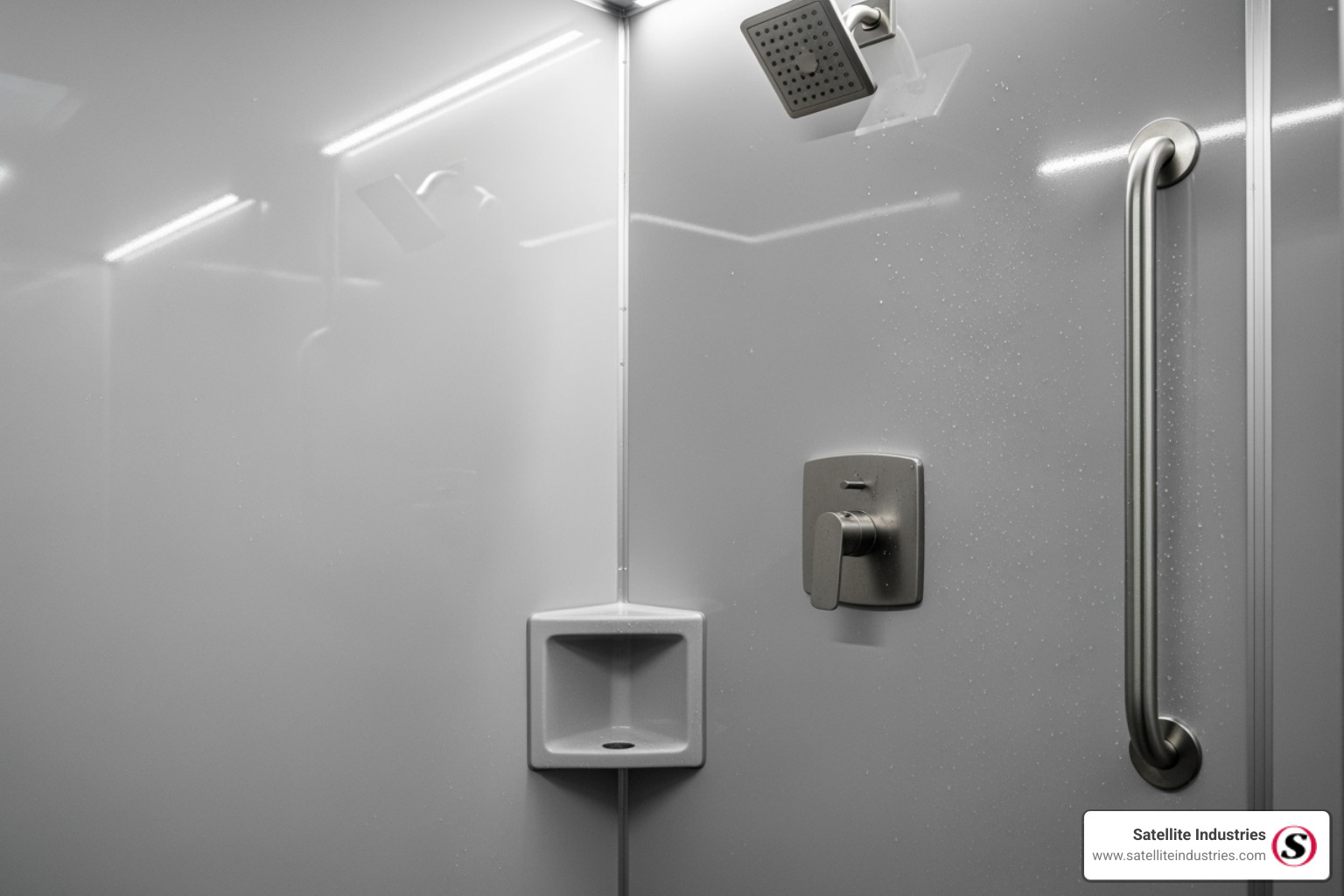seamless, non-wood wall construction of a trailer - Portable shower trailers