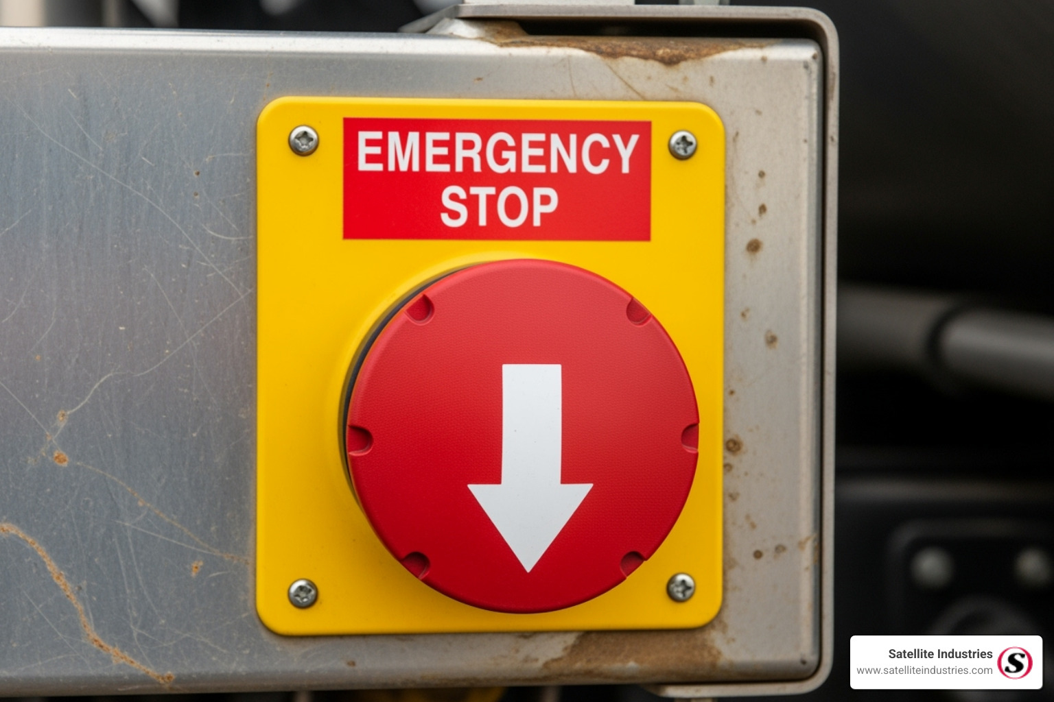 safety features on a septic truck, like a clearly marked emergency stop button - septic tank delivery trucks for sale