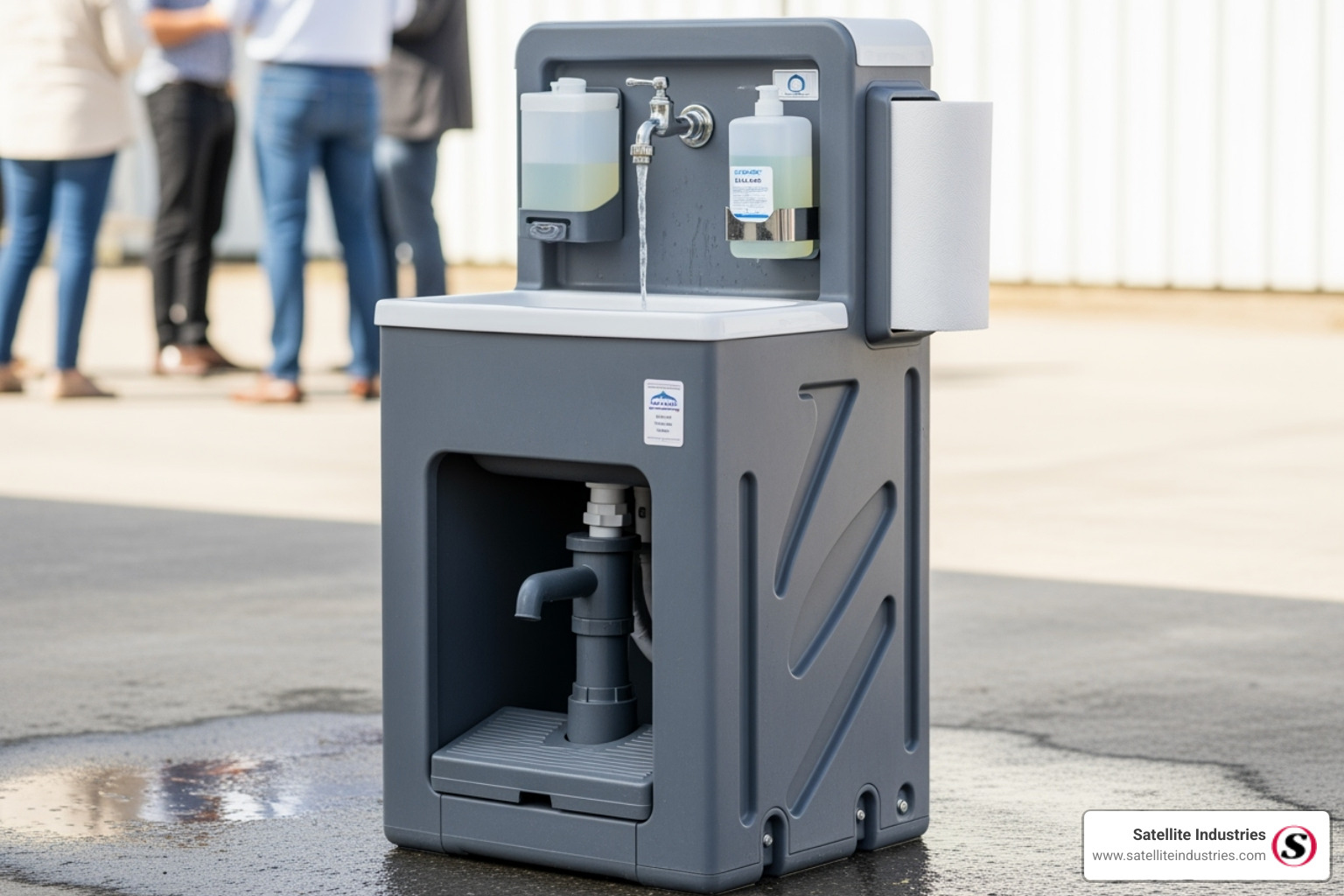 cleaning and refurbishment supplies - portable hand washing sink used