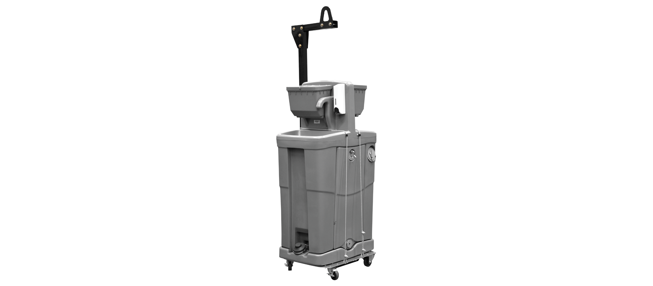 Gray Tag 2 Lift Kit with wheels and a mounted support arm for equipment.