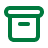 Green trash can icon symbolizing waste disposal or recycling.