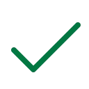 Green check mark symbol.