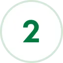 Green square icon with a white clock inside and a small green circle containing the number 1 in the top right corner.