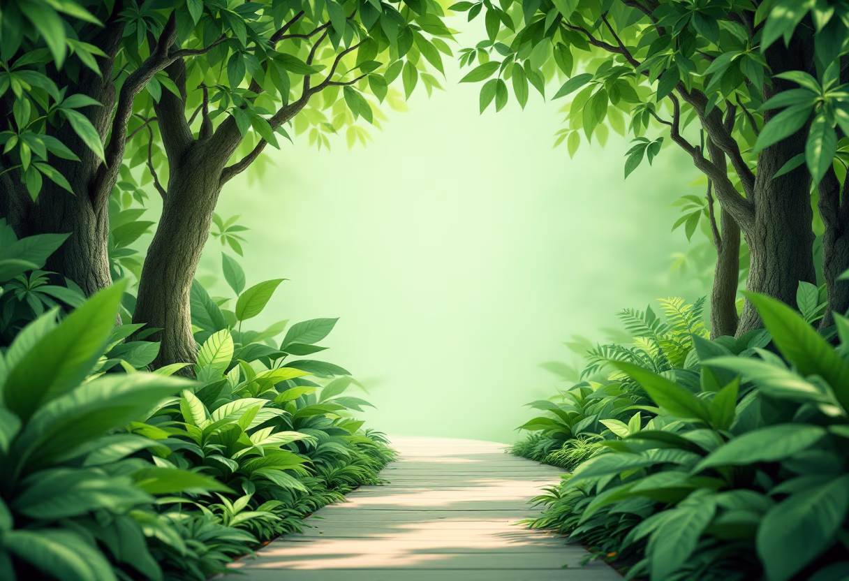 image of a lush forest pathway