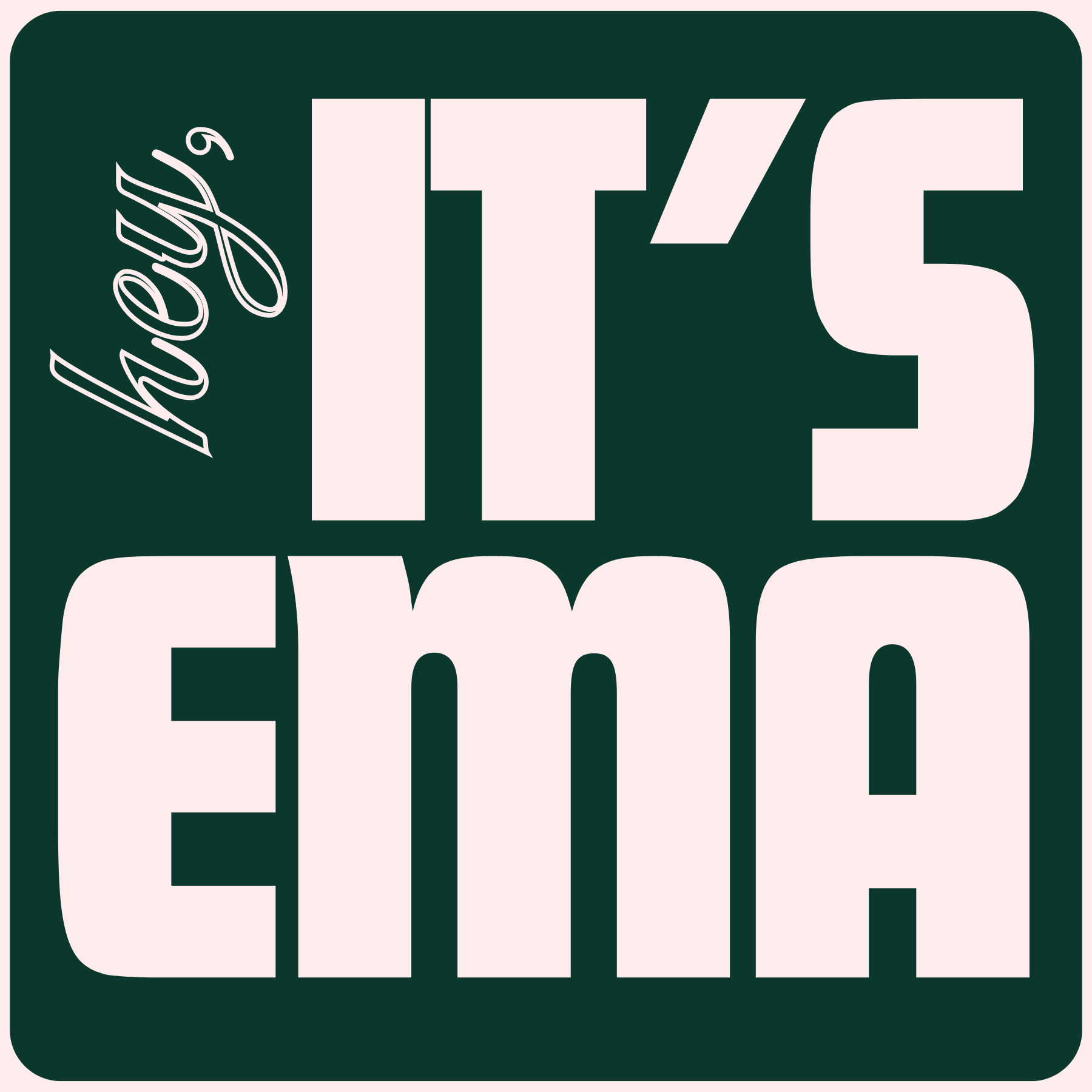 Hey, it's EMA green and pink logo