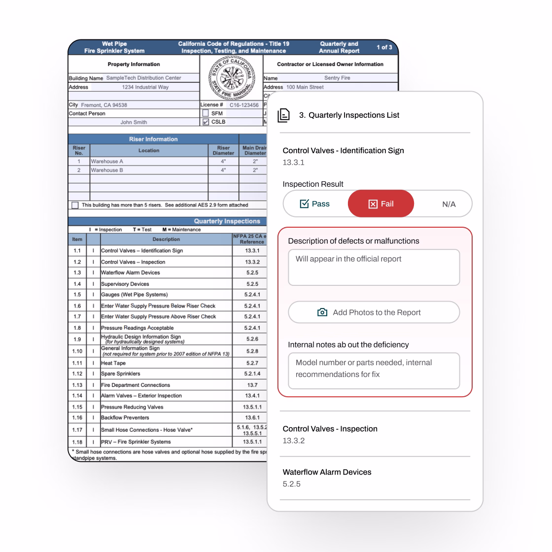 Smartphone screen displaying a 'My Visits' app with scheduled service calls for December 31, 2025, including locations and times.