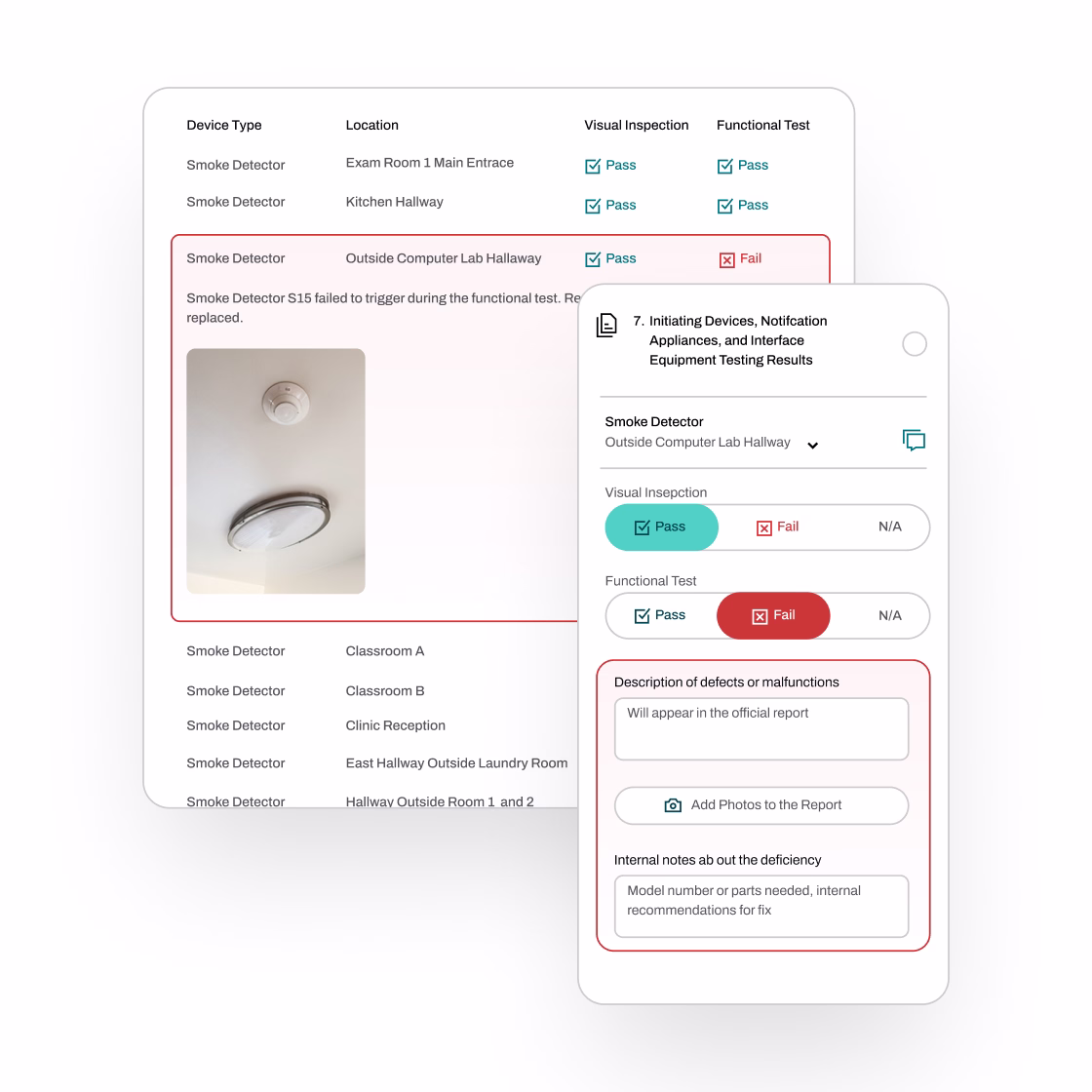 Smartphone screen displaying a 'My Visits' app with scheduled service calls for December 31, 2025, including locations and times.