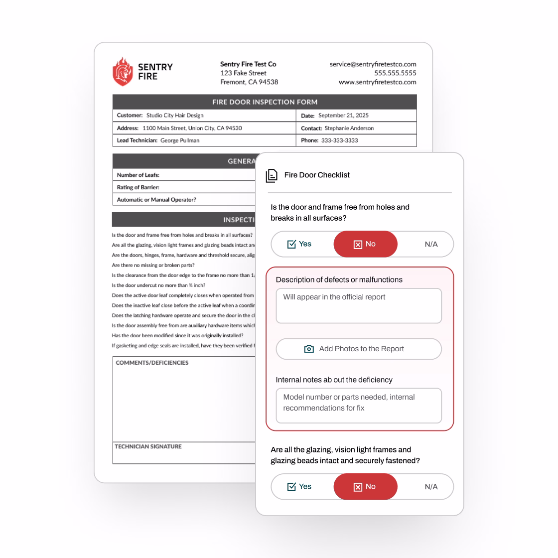 Smartphone screen displaying a 'My Visits' app with scheduled service calls for December 31, 2025, including locations and times.