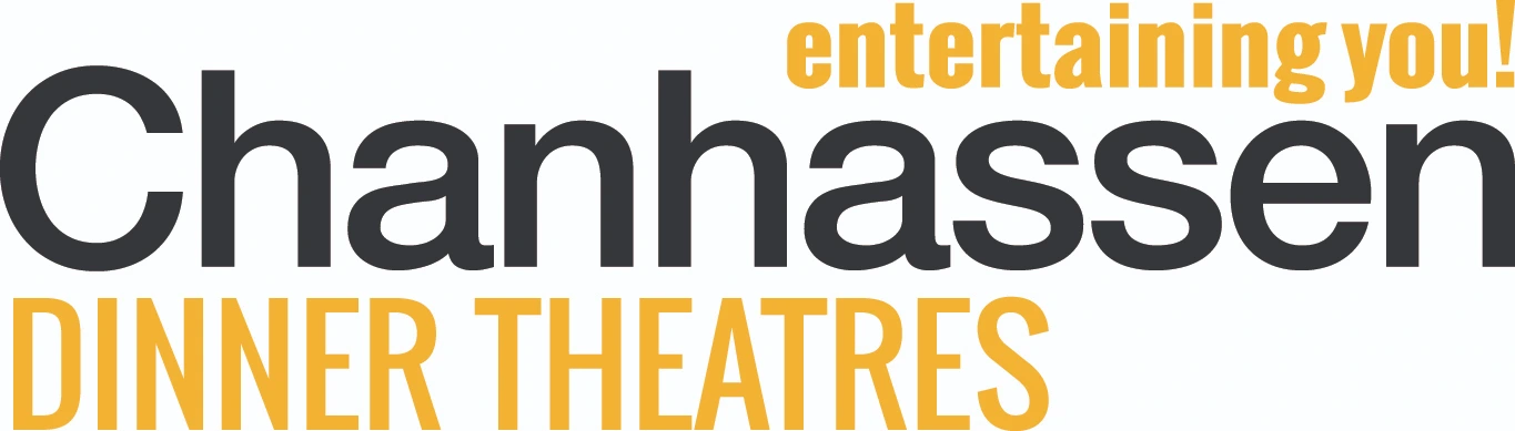 Logo with text 'Chanhassen Dinner Theatres' and the phrase 'entertaining you!' above it.