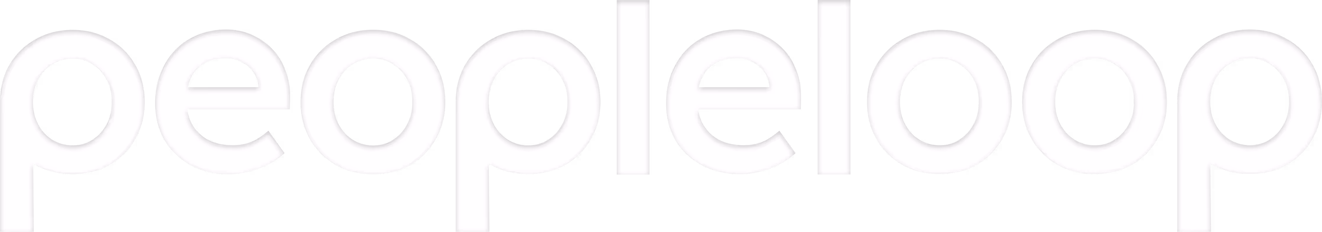 White wordmark text spelling 'peopleloop' on a black background.