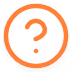 Orange question mark inside an orange circle on a transparent background.