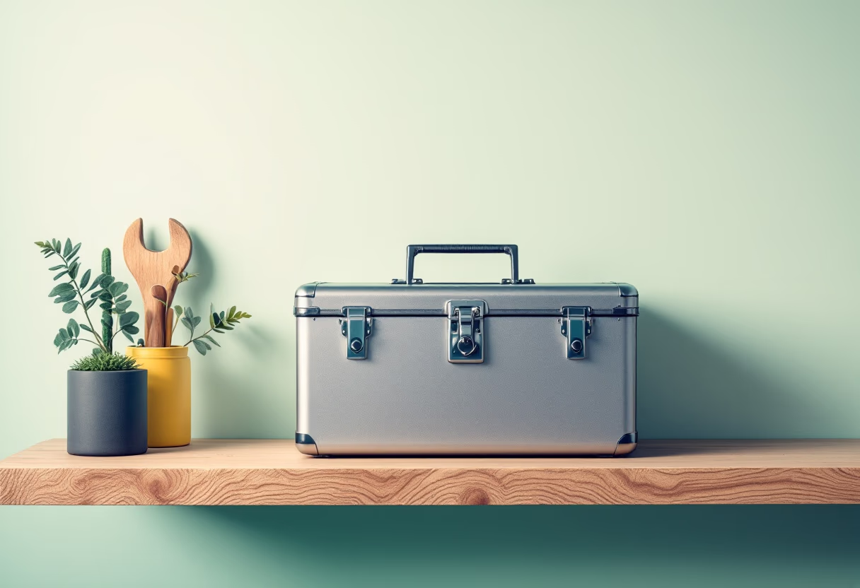 [background image] image of toolbox in workshop