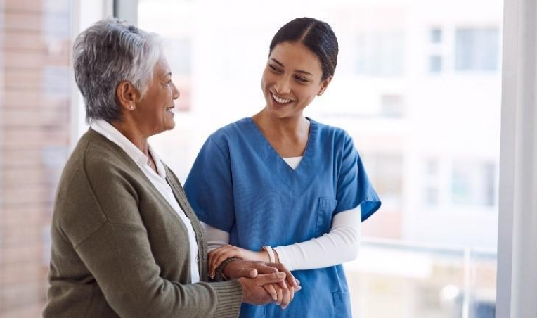 Primary care provider answering an adult patient's healthcare questions