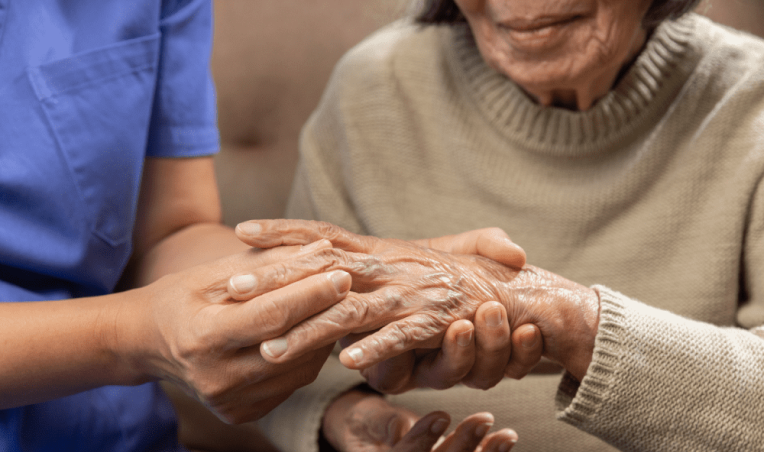 Doctor reviewing a coordinated healthcare plan for an adult patient