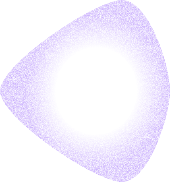 Abstract purple triangular shape with rounded edges and a glowing white center.
