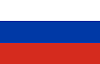 National flag of Russia with horizontal stripes of white, blue, and red.
