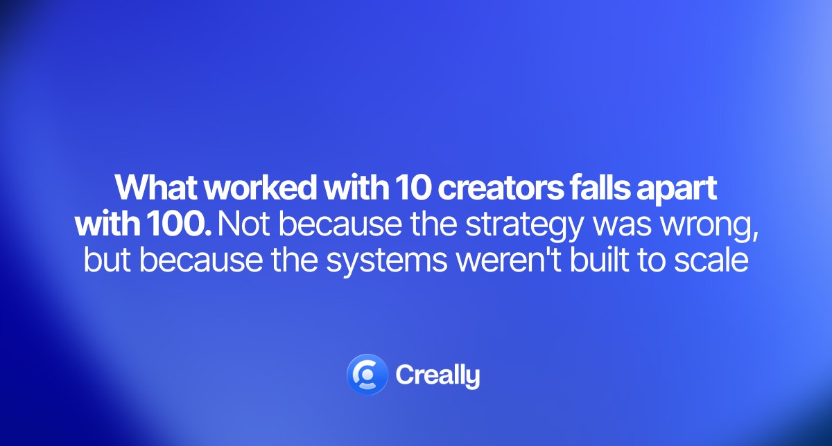 Influencer marketing is often evaluated by engagement—likes, comments, reach. These metrics are easy to measure and satisfying to report to leadership. But they don't answer the main question: is the investment paying off? This article series is about moving from comfort metrics to real ROI measurement, building attribution systems, and scaling influencer marketing as a predictable growth channel, not an experiment.Creally is a platform for managing influencer marketing at every stage: from finding creators to measuring real business impact. We help brands launch campaigns with thousands of influencers simultaneously, tracking not just engagement, but conversions, revenue, and ROI for each creator. Creally transforms influencer marketing from a creative experiment into a managed performance channel with transparent analytics and process automation. Our goal is to make influencer marketing as measurable and scalable as paid ads.
