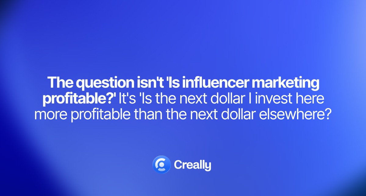 Influencer marketing is often evaluated by engagement—likes, comments, reach. These metrics are easy to measure and satisfying to report to leadership. But they don't answer the main question: is the investment paying off? This article series is about moving from comfort metrics to real ROI measurement, building attribution systems, and scaling influencer marketing as a predictable growth channel, not an experiment.Creally is a platform for managing influencer marketing at every stage: from finding creators to measuring real business impact. We help brands launch campaigns with thousands of influencers simultaneously, tracking not just engagement, but conversions, revenue, and ROI for each creator. Creally transforms influencer marketing from a creative experiment into a managed performance channel with transparent analytics and process automation. Our goal is to make influencer marketing as measurable and scalable as paid ads.