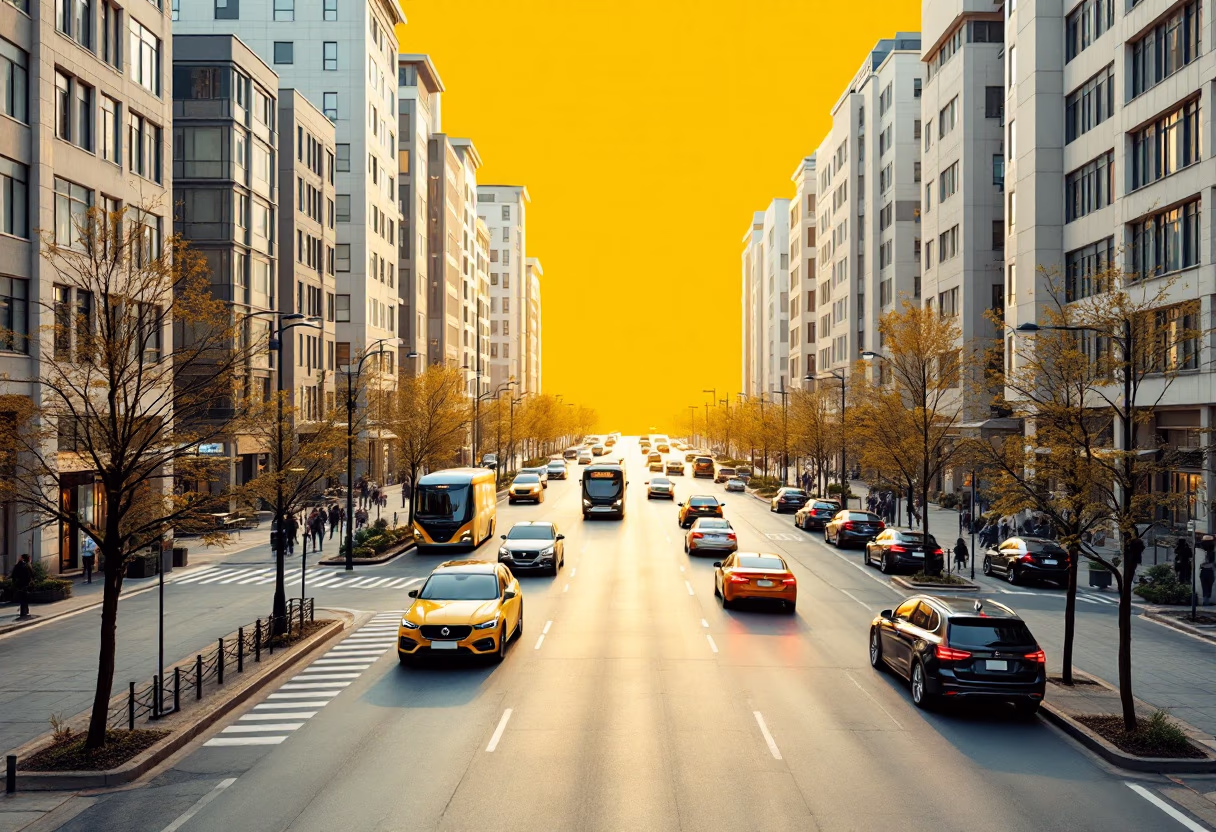urban street with vehicles [background image]
