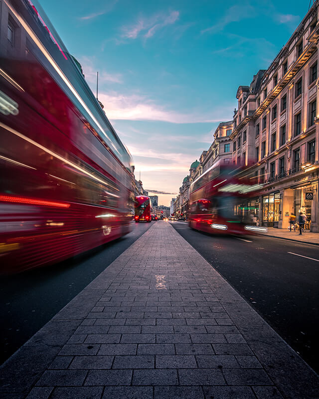 London with colorful buildings