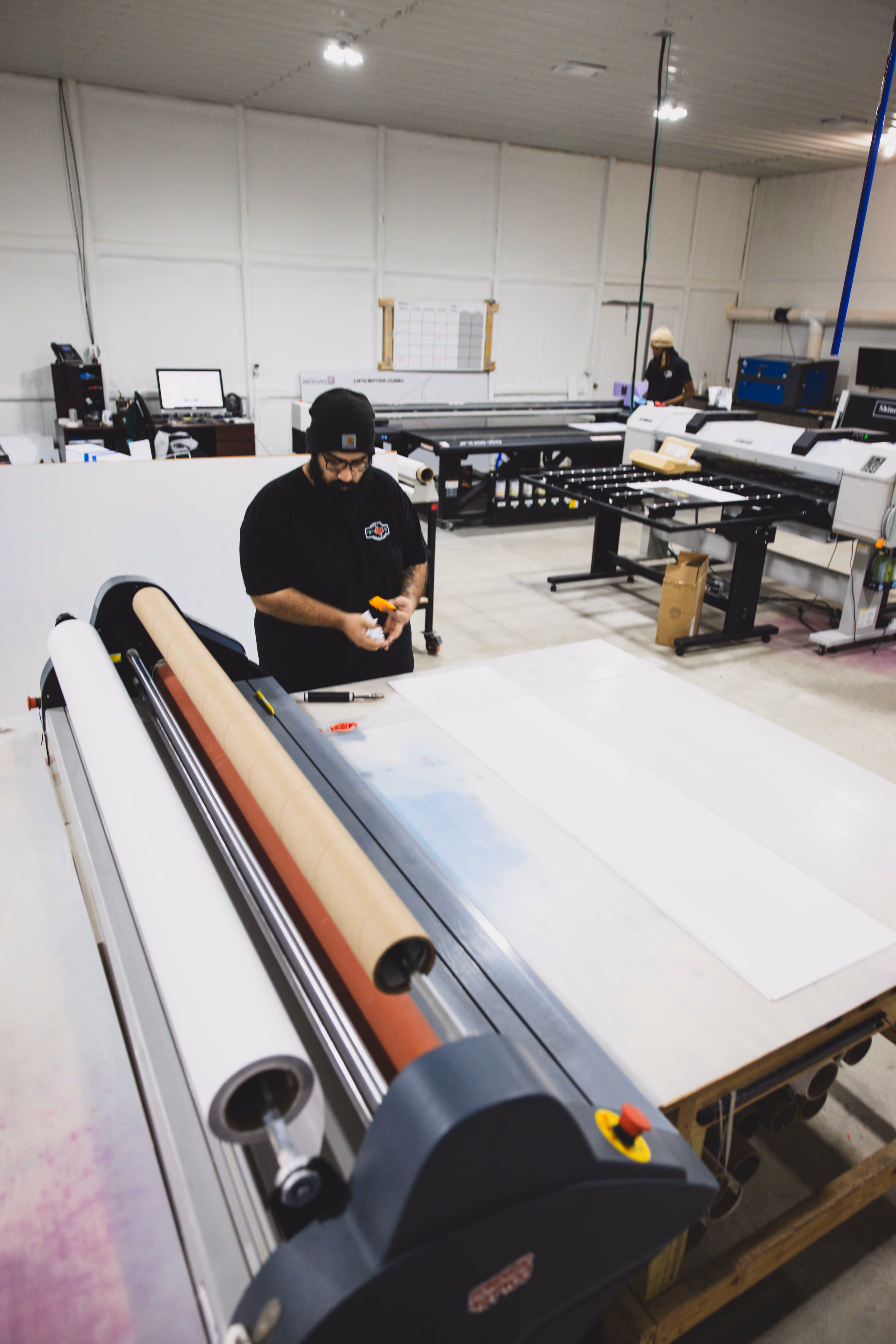 image of contractor on rooftop
