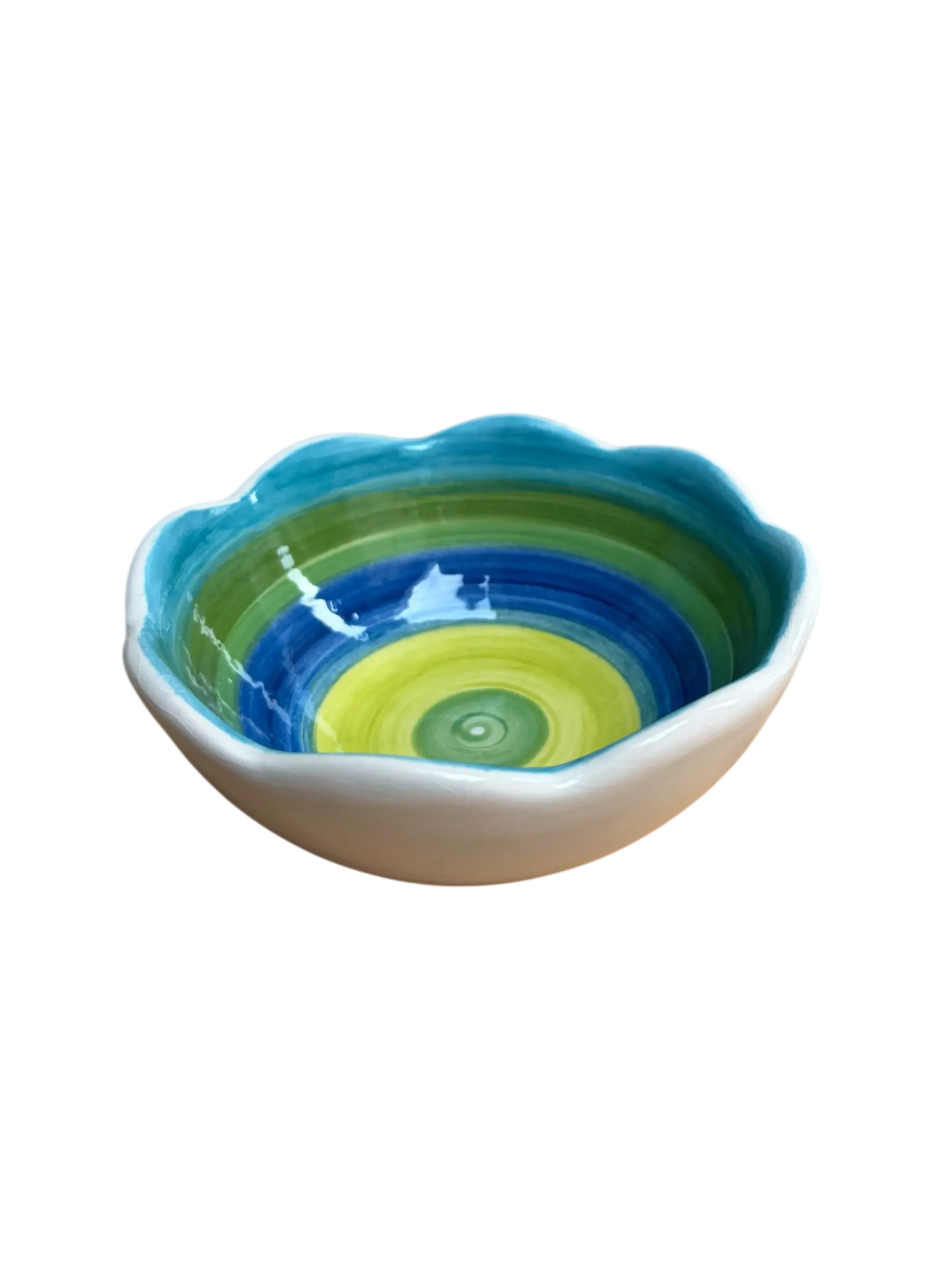  Bowl oceano, borda ondulada