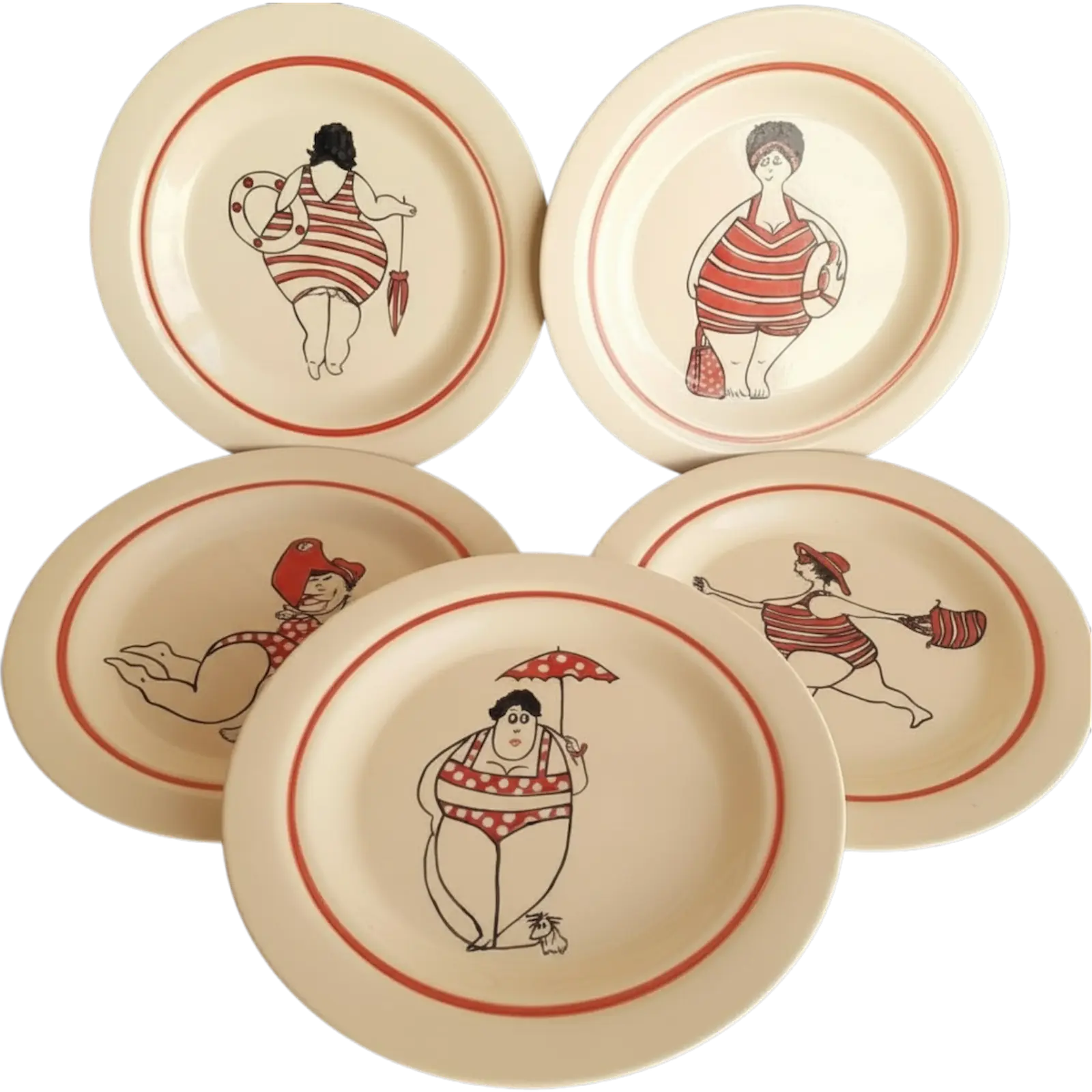 Prato refeição mulheres praia