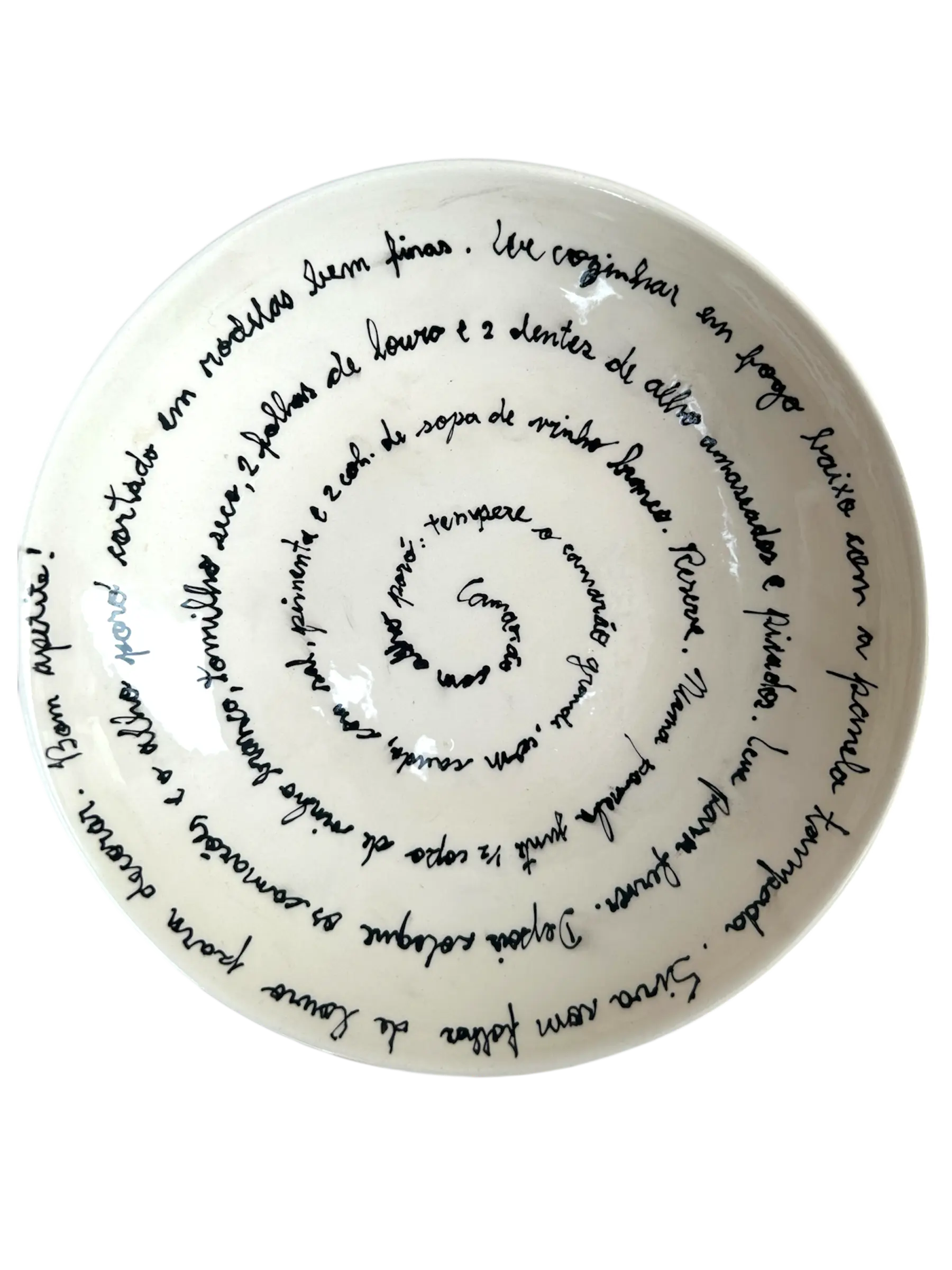 Prato fundo com receita