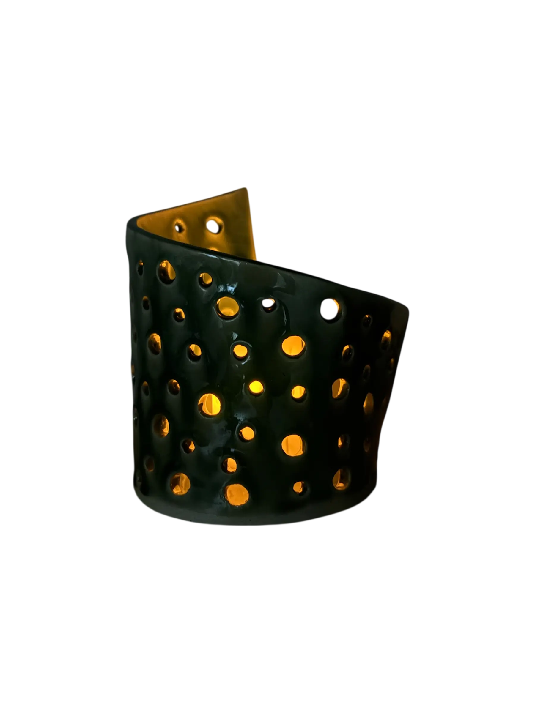 Porta vela furadinho