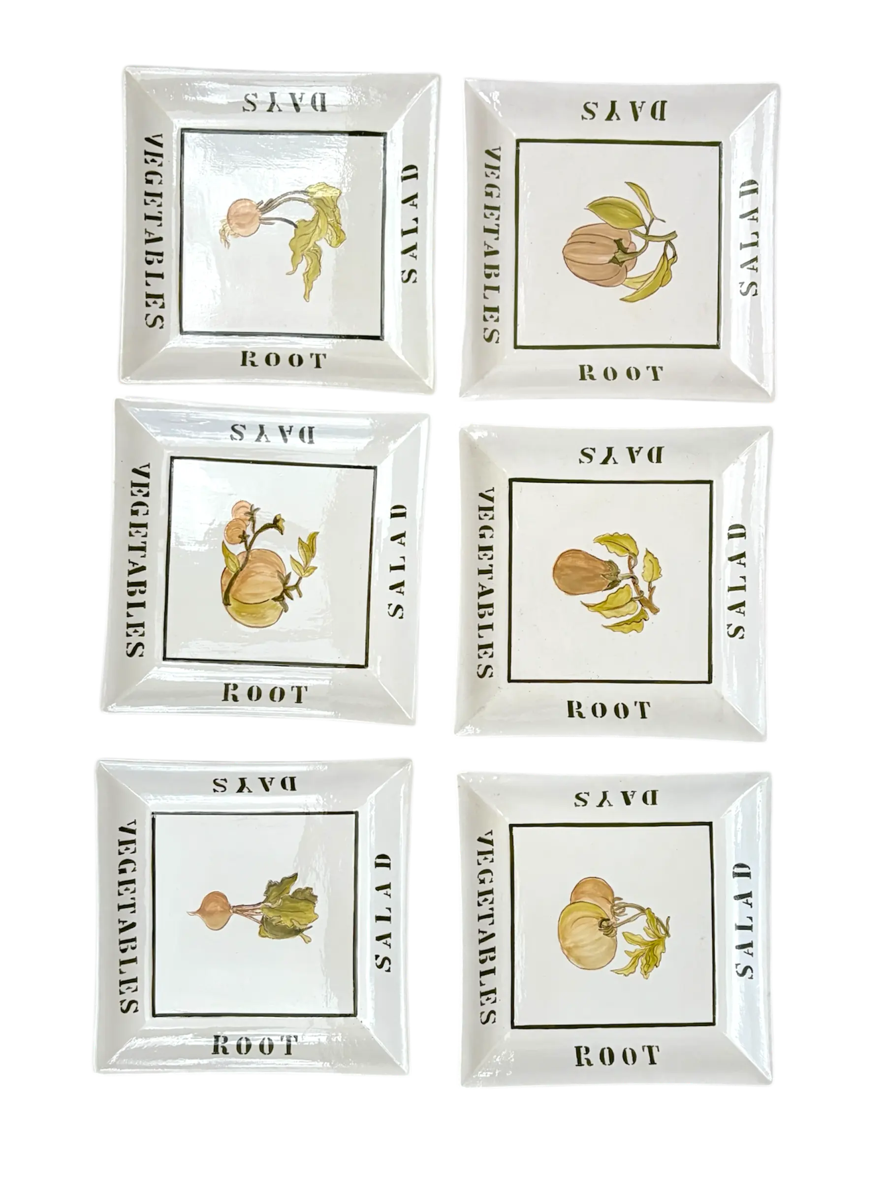 Conjunto Pratos Quadrados