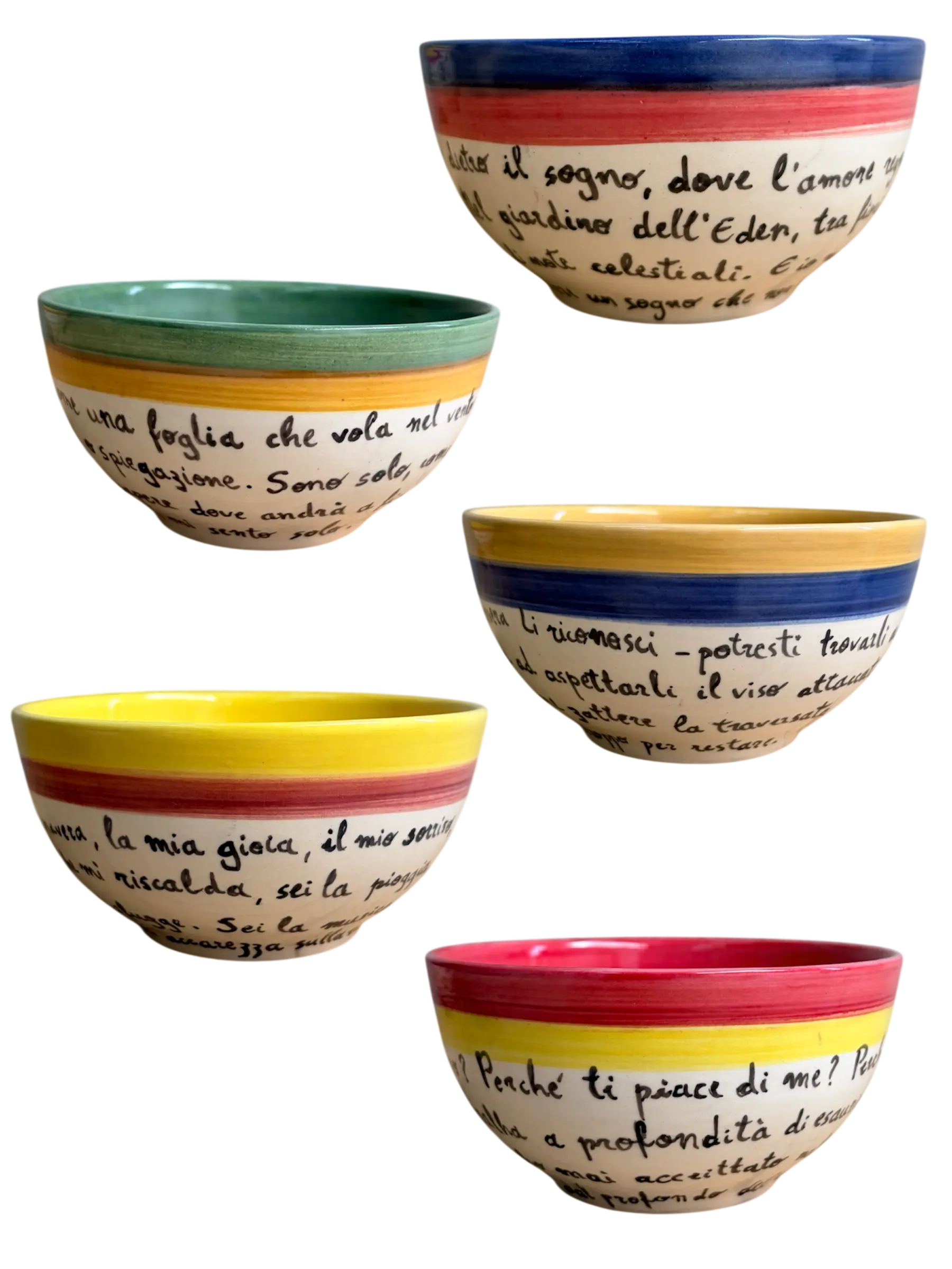 Bowls Coloridos Poema Italiano