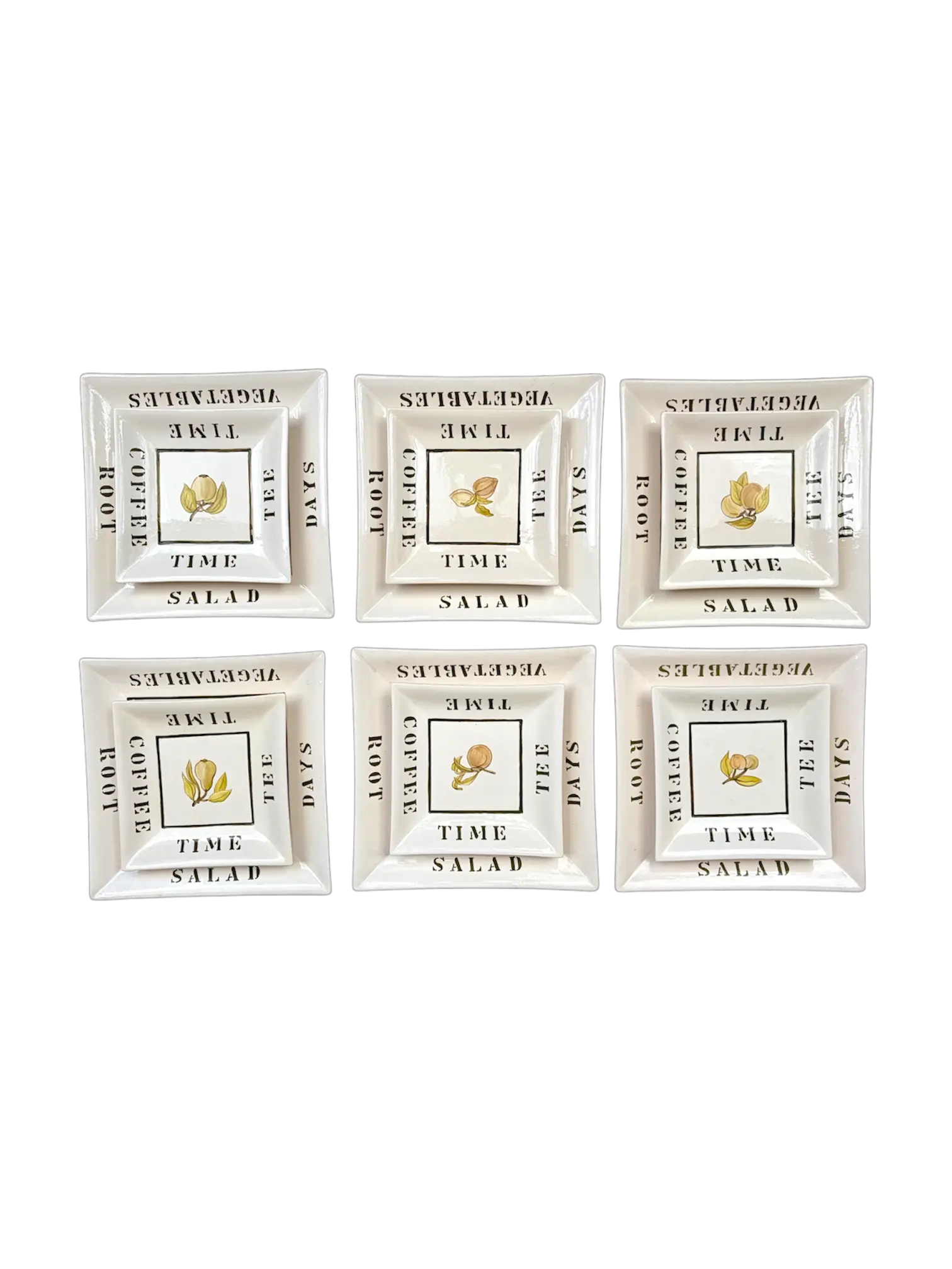 Conjunto Pratos Quadrados