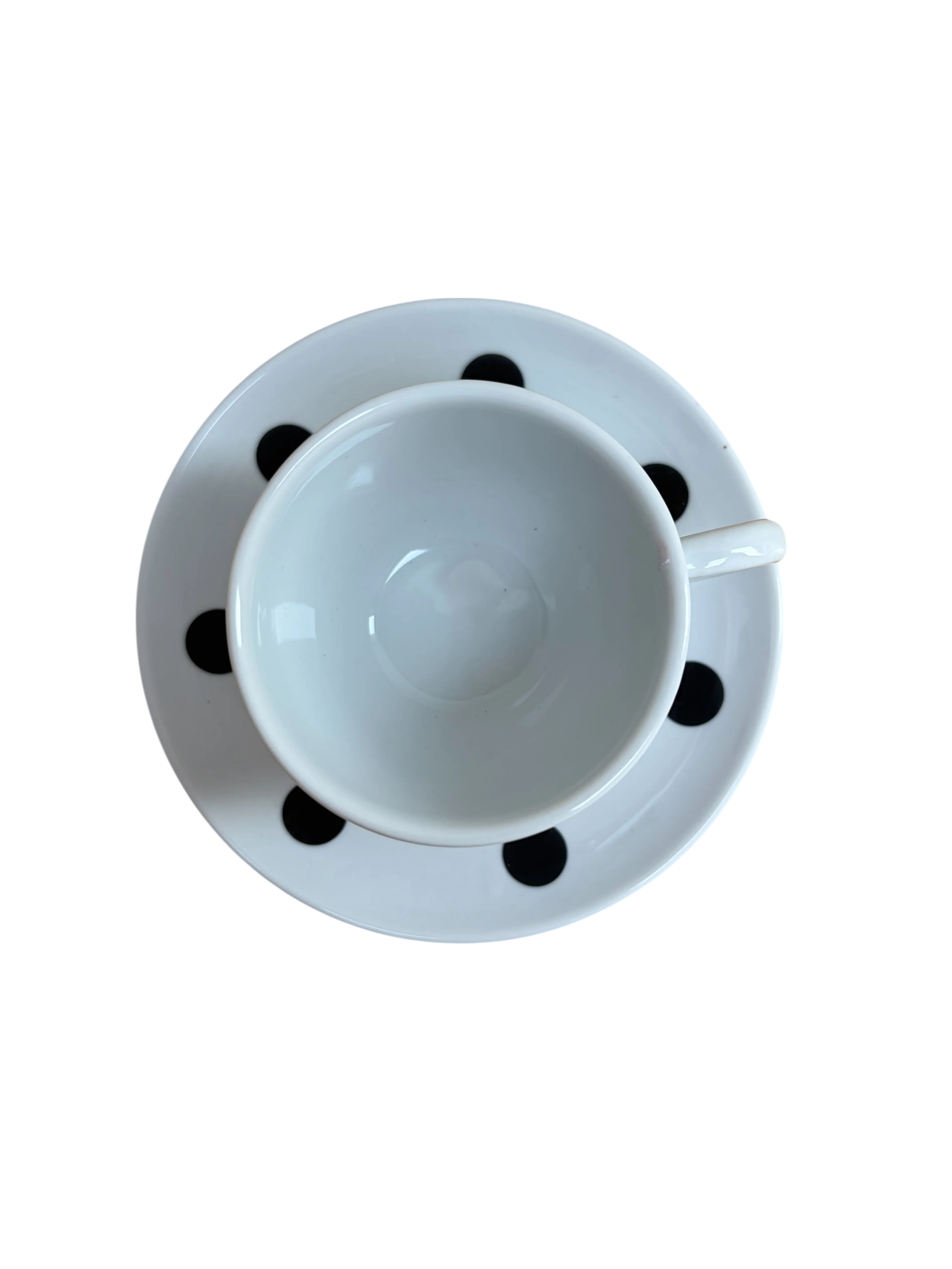  Xicara de Bolinha Porcelana, Capuccino