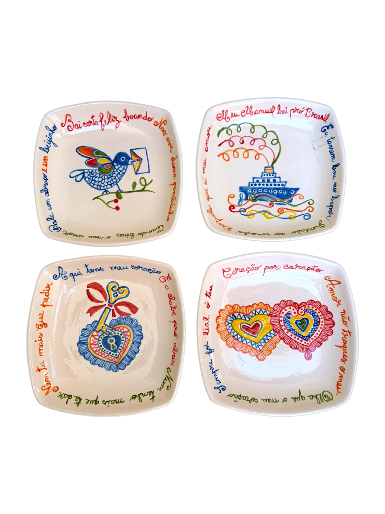 Pratos quadrados fundos - Poemas de Braga