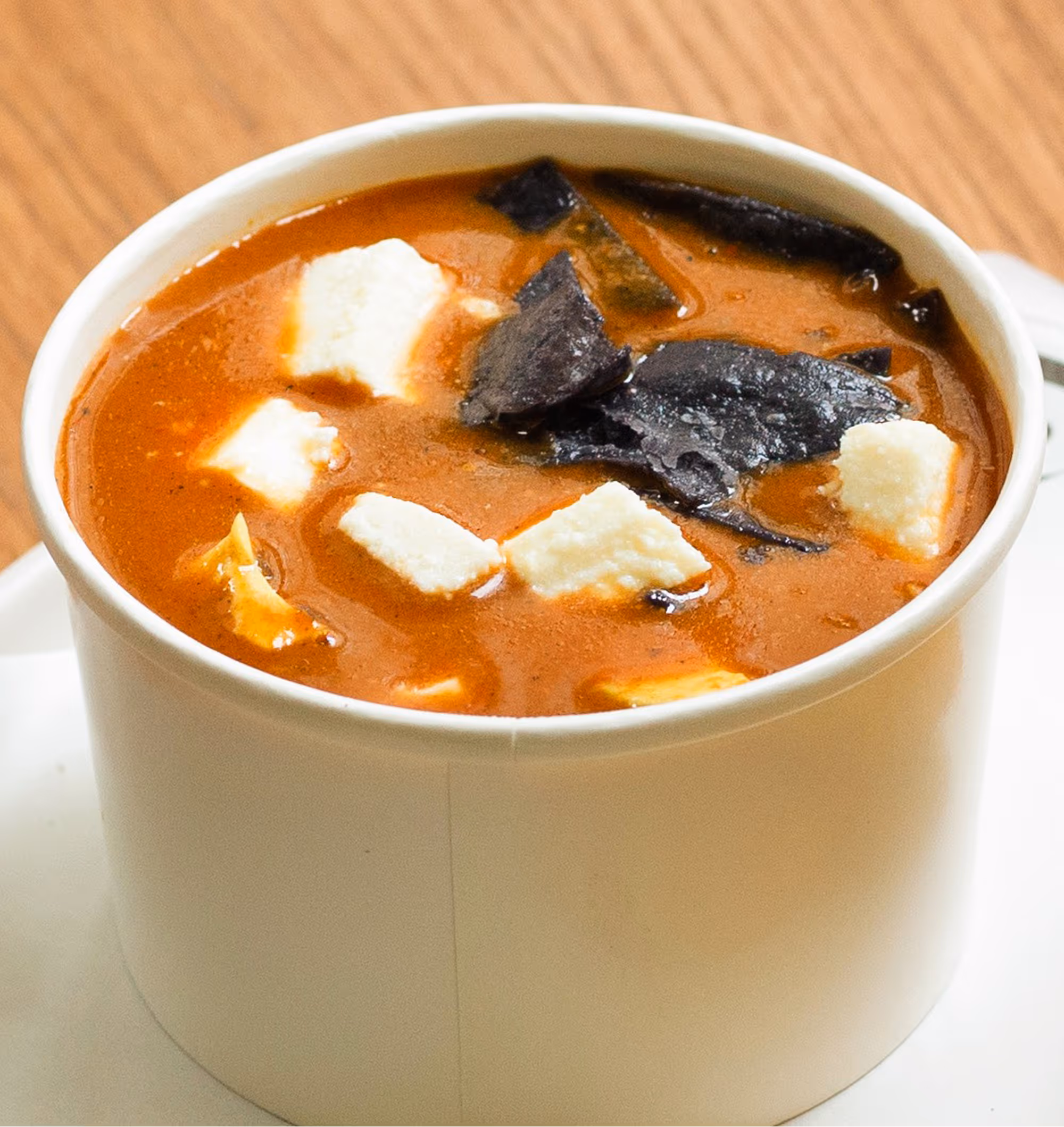 The Chicken Tortilla Soup with all extra ingredients added