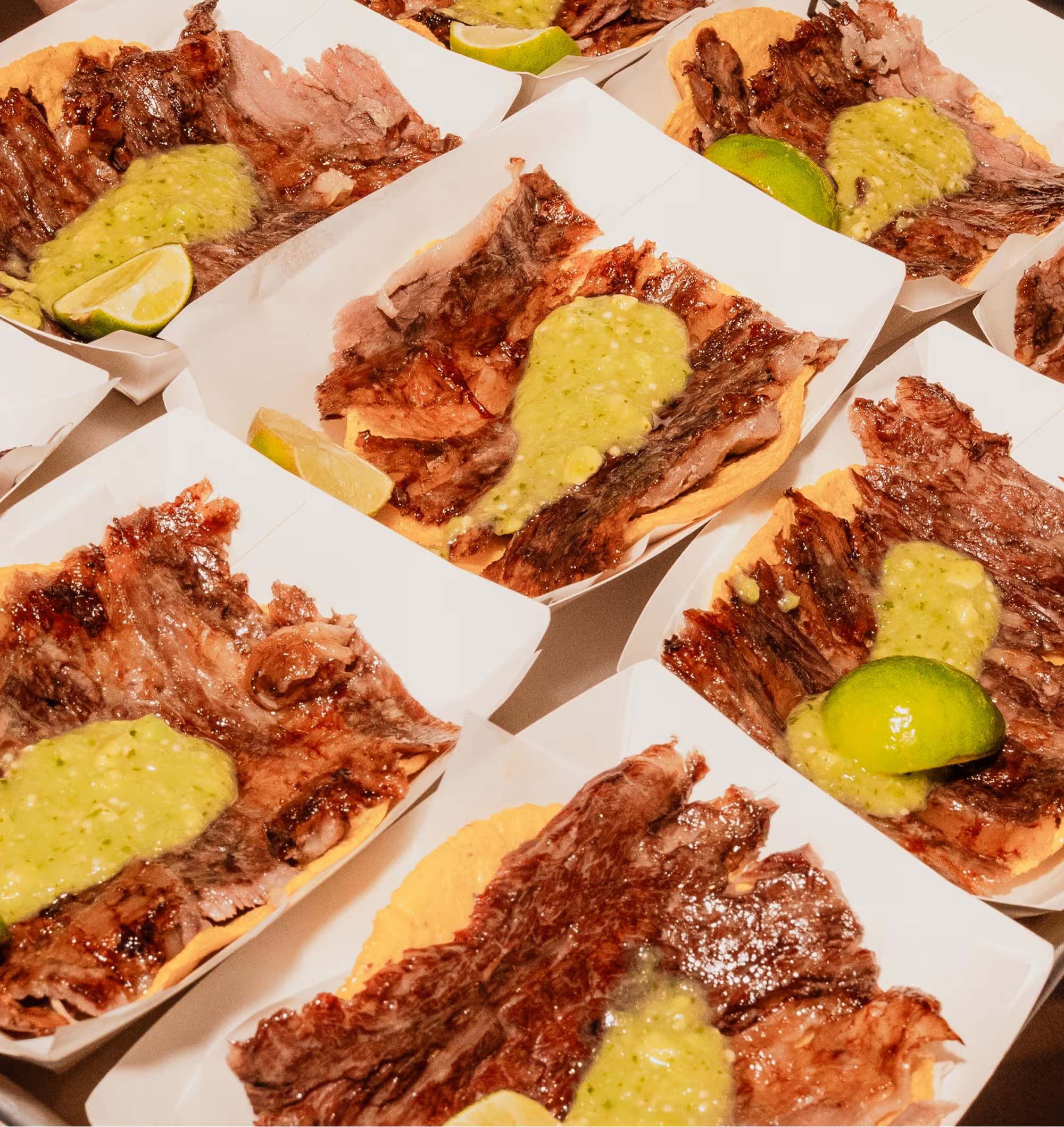 Bunch of The Santi's Steak Trompo Tacos