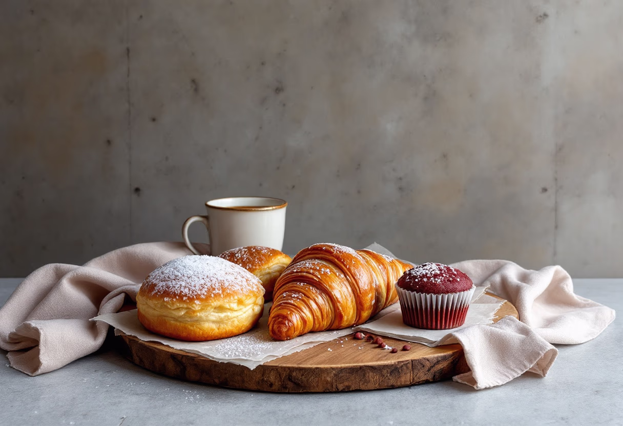 image of a pastry selection for a coffee shop & cafe