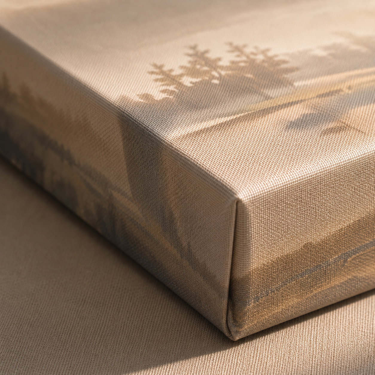 corner of a canvas printed and folded and sold by grapheprint in Cyprus