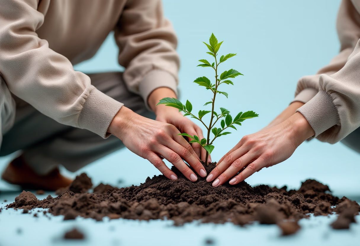 image of community members planting trees