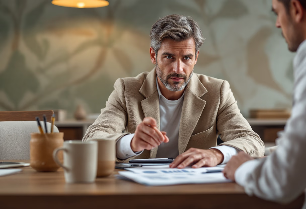 image of consultant advising a business