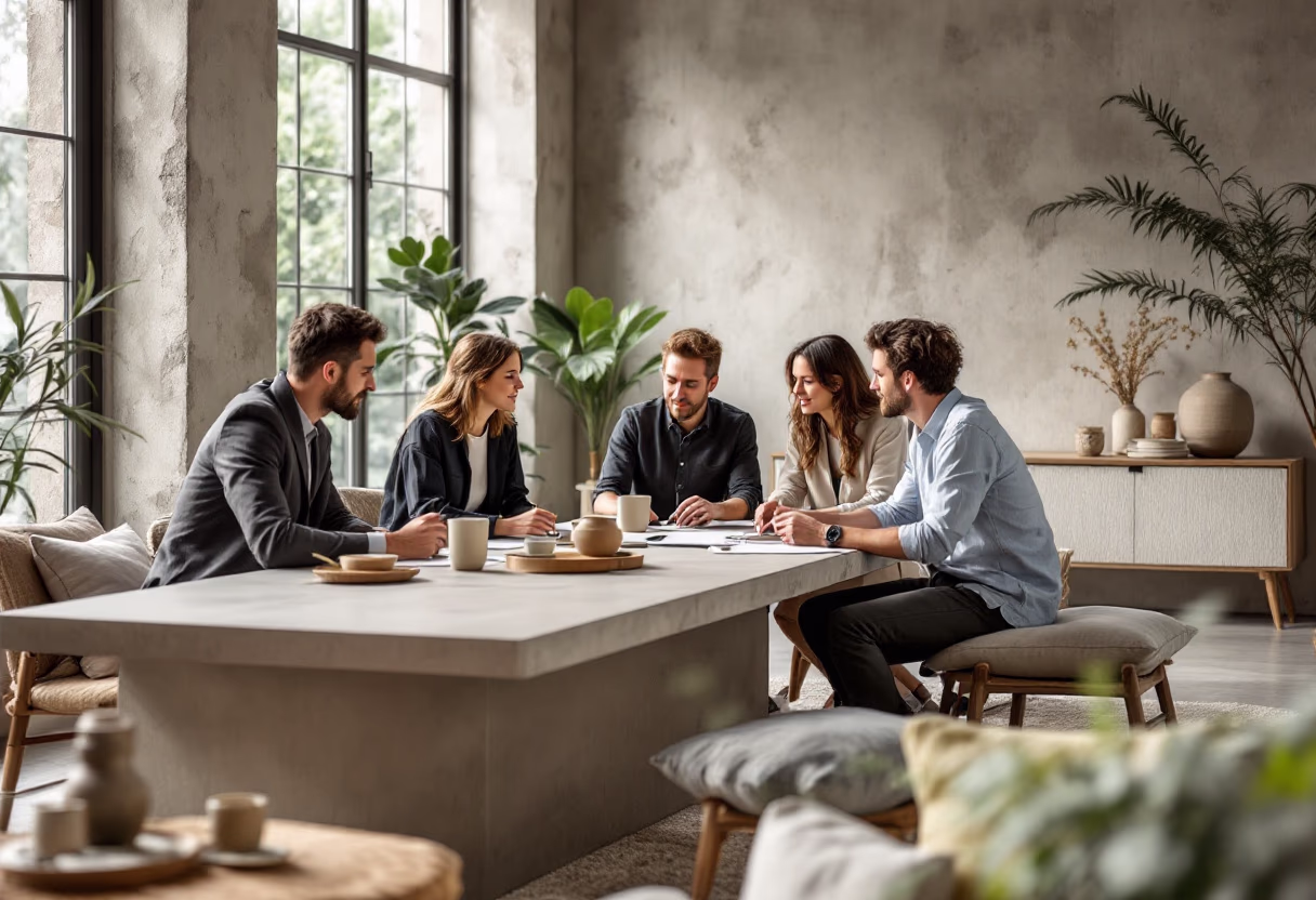 image of an office collaboration scene (for a mobility and transportation)