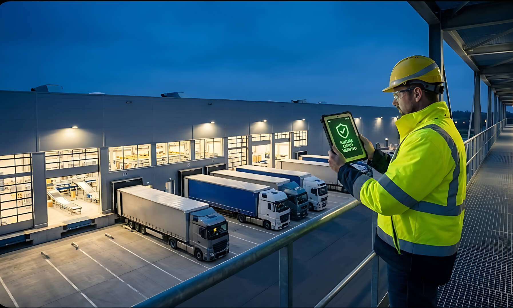 work at night in warehouse