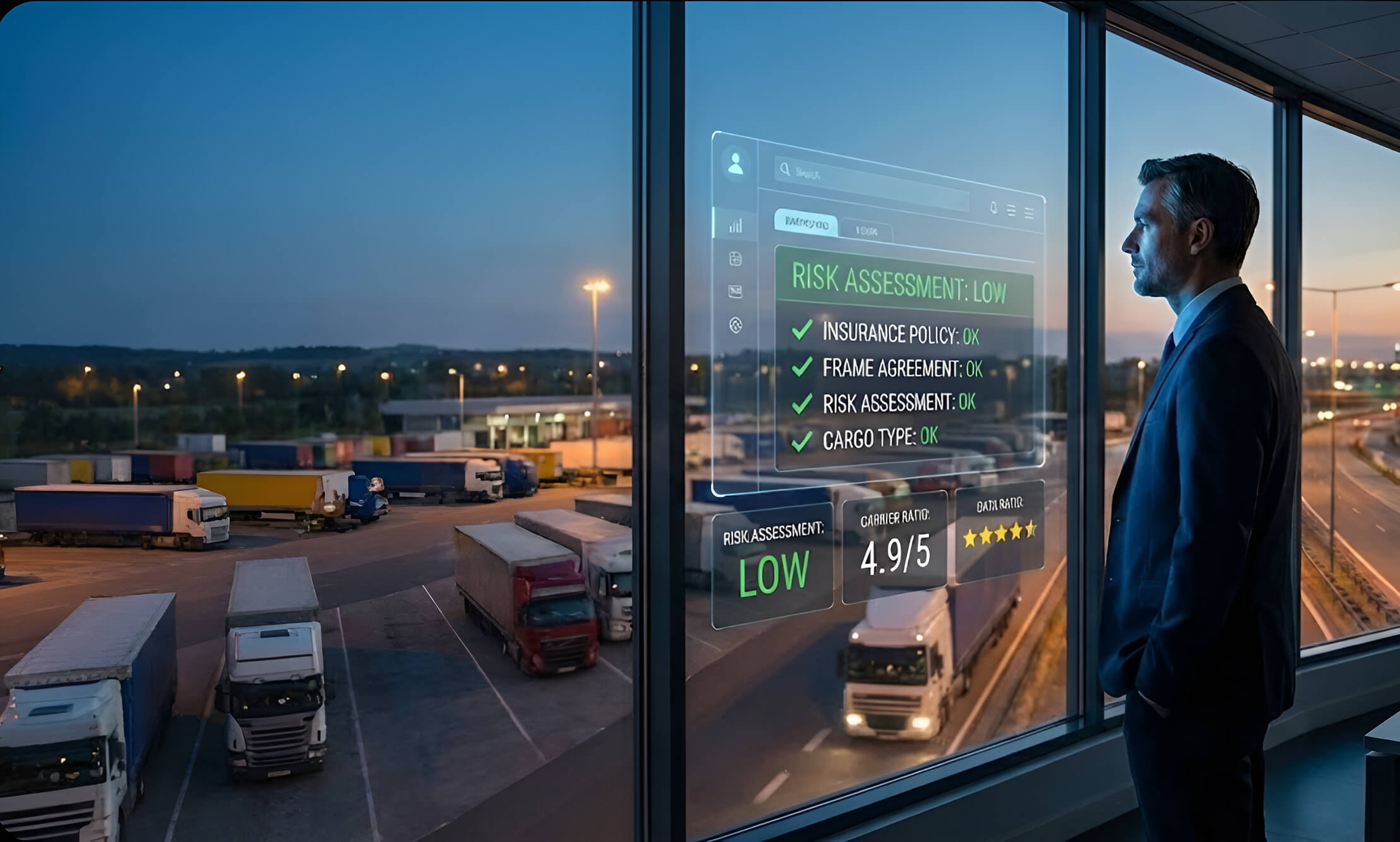 business person watching over business