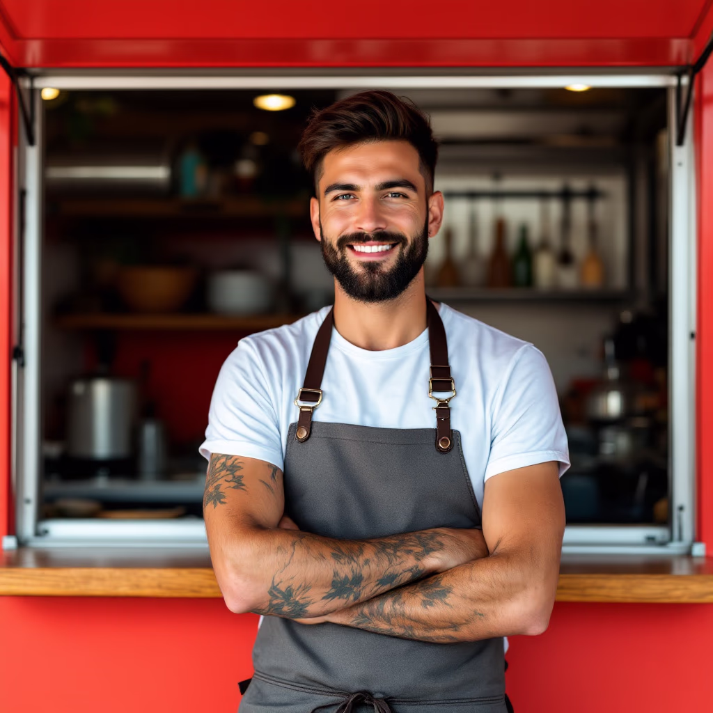 [team] image of individual team member (for a food truck)